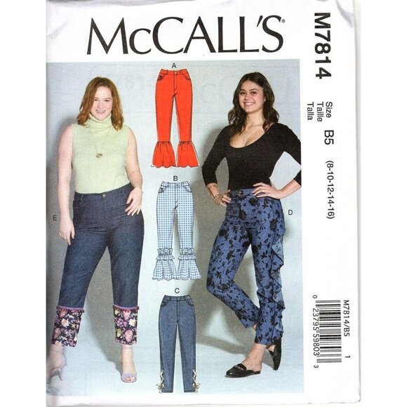 McCall's M7814 Misses 8 to 16 Embellished Pants Uncut Sewing Pattern New - Picture 1 of 2